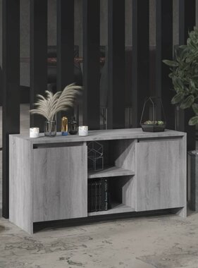 VidaXL Tv-meubel 102x37,5x52,5 cm bewerkt hout grijs sonoma eikenkleur