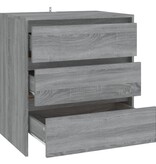 VidaXL Dressoir 70x41x75 cm bewerkt hout grijs sonoma eikenkleurig