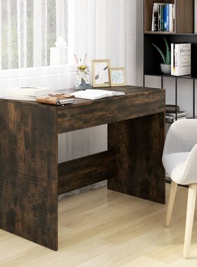 VidaXL Bureau 101x50x76,5 cm spaanplaat gerookt eikenkleurig