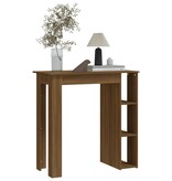 VidaXL Bartafel met schap 102x50x103,5 cm bewerkt hout bruin eiken
