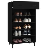 VidaXL Schoenenkast 60x35x105 cm bewerkt hout zwart