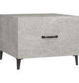 VidaXL Salontafel met metalen poten 50x50x40 cm betongrijs