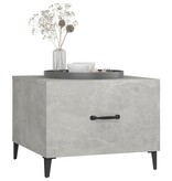 VidaXL Salontafel met metalen poten 50x50x40 cm betongrijs