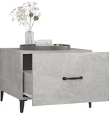 VidaXL Salontafel met metalen poten 50x50x40 cm betongrijs