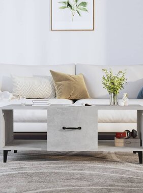 VidaXL Salontafel 102x50x40 cm bewerkt hout betongrijs