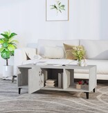 VidaXL Salontafel 102x50x40 cm bewerkt hout betongrijs