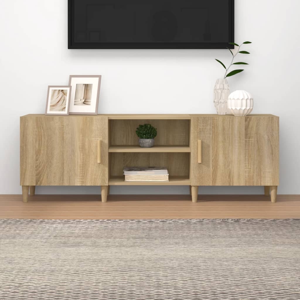 VidaXL Tv-meubel 150x30x50 cm bewerkt hout sonoma eikenkleurig