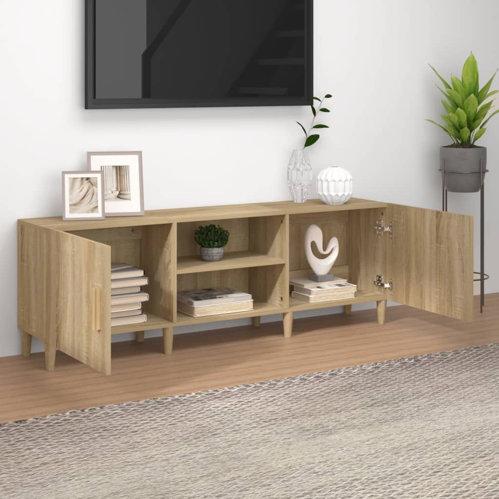 VidaXL Tv-meubel 150x30x50 cm bewerkt hout sonoma eikenkleurig