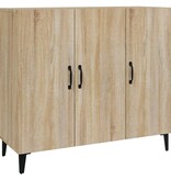 VidaXL Dressoir 90x34x80 cm bewerkt hout sonoma eikenkleurig