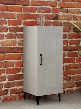 VidaXL Dressoir 34,5x34x90 cm bewerkt hout betongrijs