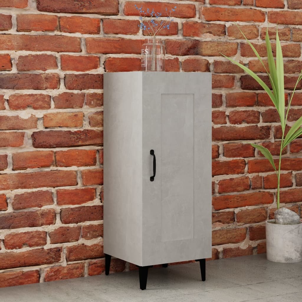 VidaXL Dressoir 34,5x34x90 cm bewerkt hout betongrijs