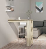 VidaXL Bartafel wandgemonteerd 102x45x103,5 cm bewerkt hout eikenkleur