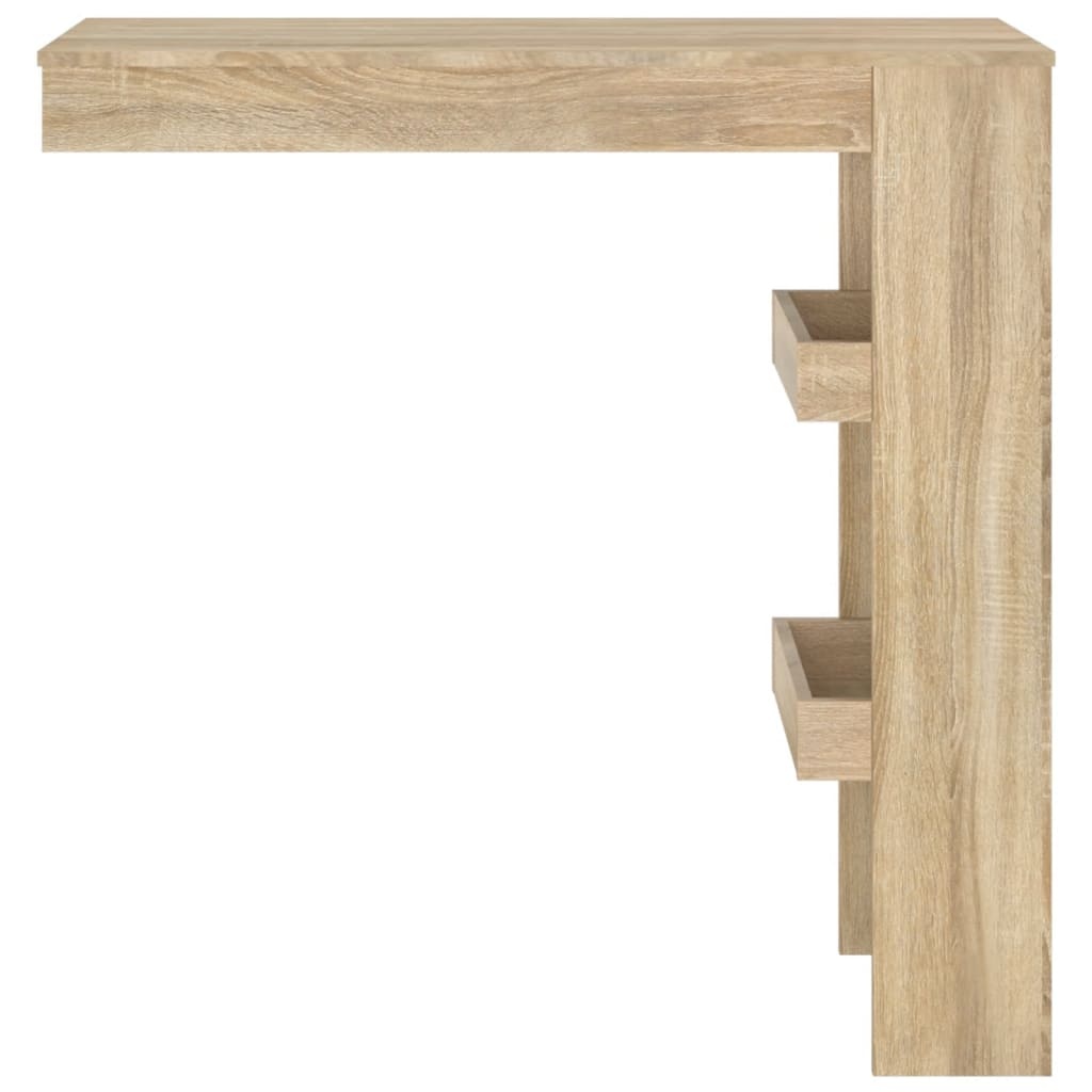 VidaXL Bartafel wandgemonteerd 102x45x103,5 cm bewerkt hout eikenkleur