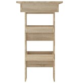 VidaXL Bartafel wandgemonteerd 102x45x103,5 cm bewerkt hout eikenkleur