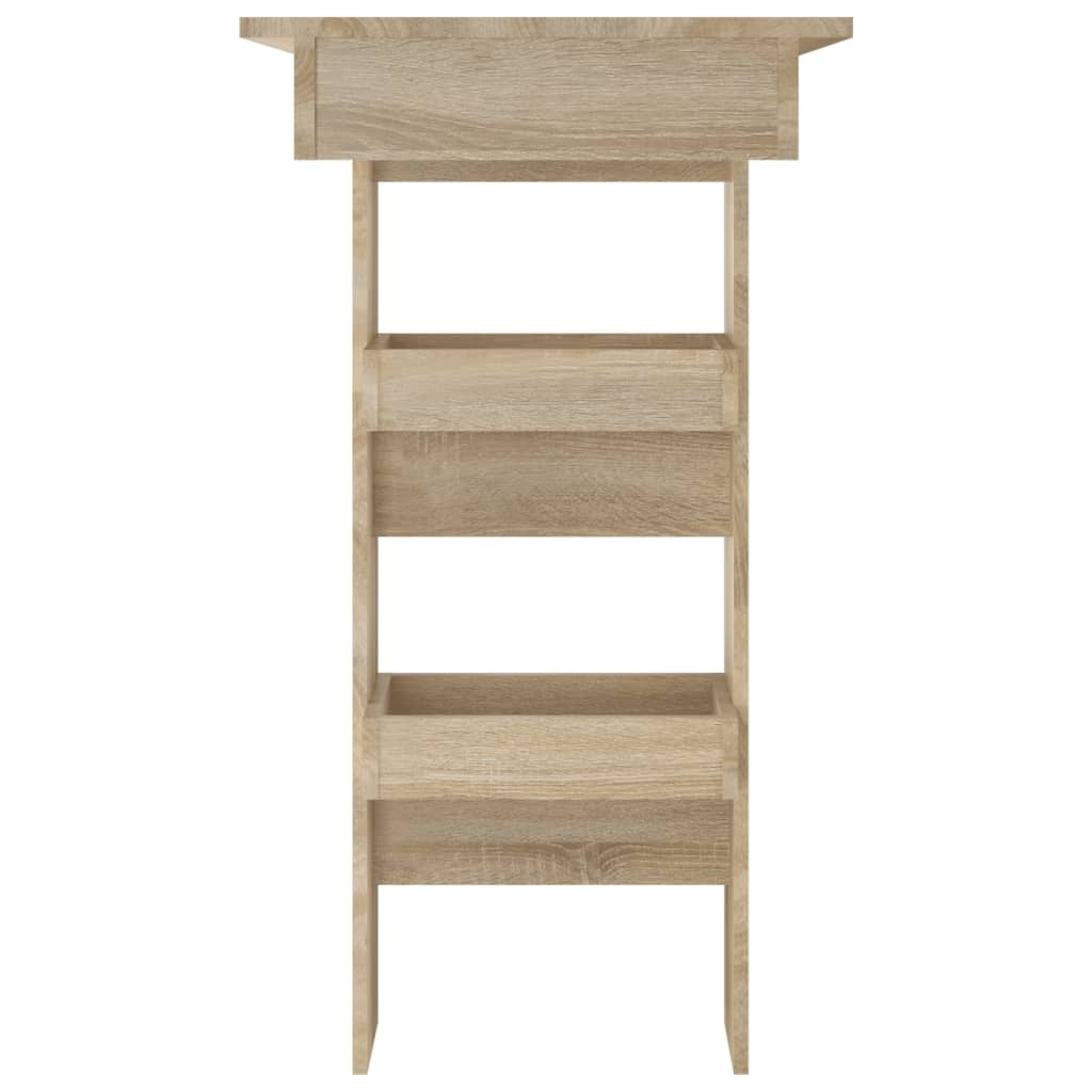 VidaXL Bartafel wandgemonteerd 102x45x103,5 cm bewerkt hout eikenkleur