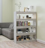 VidaXL Boekenkast/kamerscherm 100x30x135 cm betongrijs