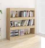 VidaXL Boekenkast/kamerscherm 100x30x103 cm sonoma eikenkleurig