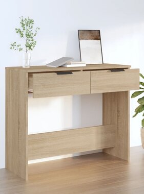 VidaXL Wandtafel 90x36x75 cm bewerkt hout sonoma eikenkleurig