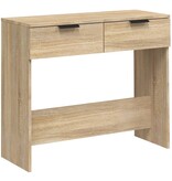 VidaXL Wandtafel 90x36x75 cm bewerkt hout sonoma eikenkleurig