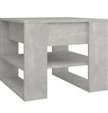 VidaXL Salontafel 55,5x55x45 cm bewerkt hout betongrijs