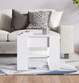 VidaXL Salontafel 55,5x55x45 cm bewerkt hout wit