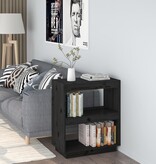 VidaXL Boekenkast 60x35x71 cm massief grenenhout zwart