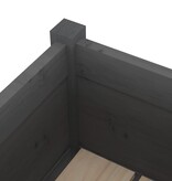 VidaXL Plantenbak 70x31x70 cm massief grenenhout grijs