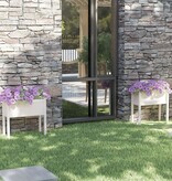 VidaXL Plantenbakken 2 st 70x31x70 cm massief grenenhout wit