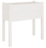 VidaXL Plantenbakken 2 st 70x31x70 cm massief grenenhout wit