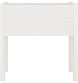 VidaXL Plantenbakken 2 st 70x31x70 cm massief grenenhout wit