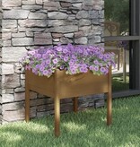 VidaXL Plantenbak 70x70x70 cm massief grenenhout honingbruin