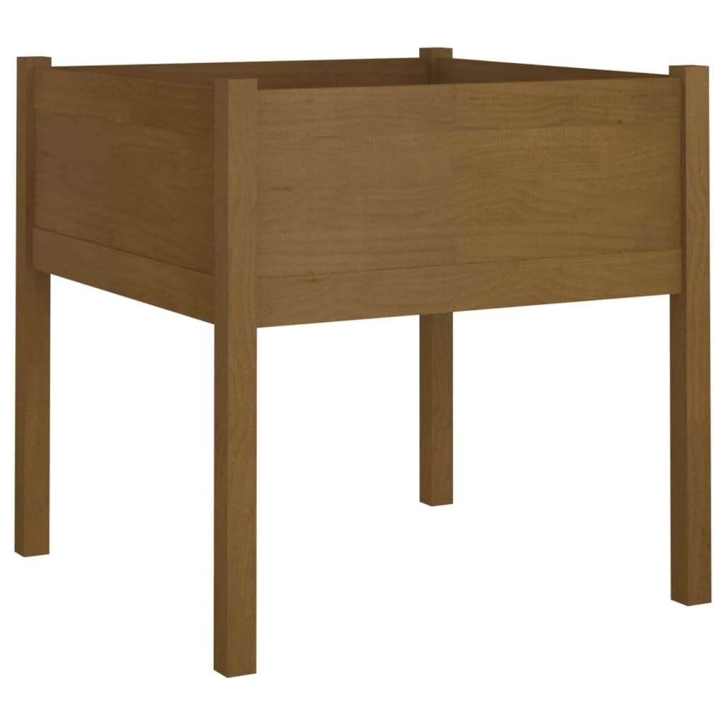 VidaXL Plantenbak 70x70x70 cm massief grenenhout honingbruin