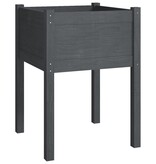 VidaXL Plantenbak 50x50x70 cm massief grenenhout grijs