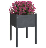 VidaXL Plantenbak 50x50x70 cm massief grenenhout grijs