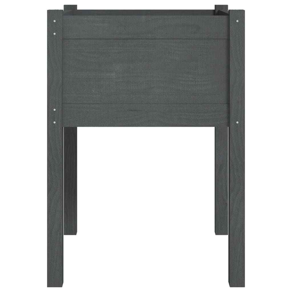 VidaXL Plantenbak 50x50x70 cm massief grenenhout grijs