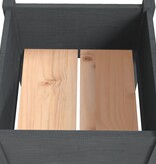 VidaXL Plantenbak 50x50x70 cm massief grenenhout grijs