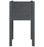 VidaXL Plantenbak 40x40x70 cm massief grenenhout grijs