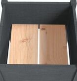 VidaXL Plantenbak 40x40x70 cm massief grenenhout grijs