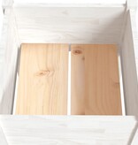 VidaXL Plantenbak 40x40x70 cm massief grenenhout wit