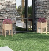 VidaXL Plantenbakken 2 st 40x40x70 cm massief grenenhout