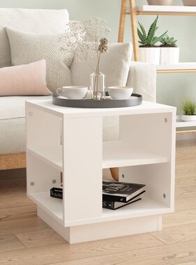 VidaXL Salontafel 40x40x43 cm bewerkt hout wit