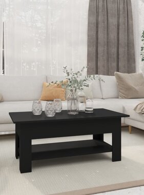 VidaXL Salontafel 102x50x45 cm bewerkt hout zwart