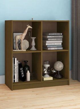 VidaXL Dressoir 70x33x76 cm massief grenenhout honingbruin