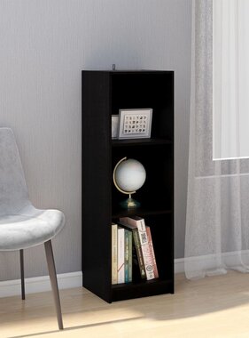 VidaXL Boekenkast/kamerscherm 36x33x110 cm massief grenenhout zwart