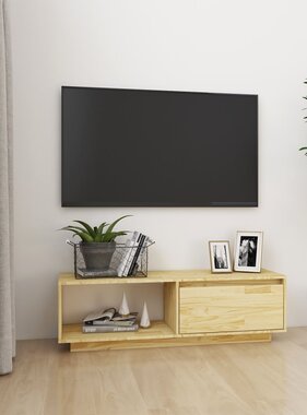 VidaXL Tv-meubel 110x30x33,5 cm massief grenenhout