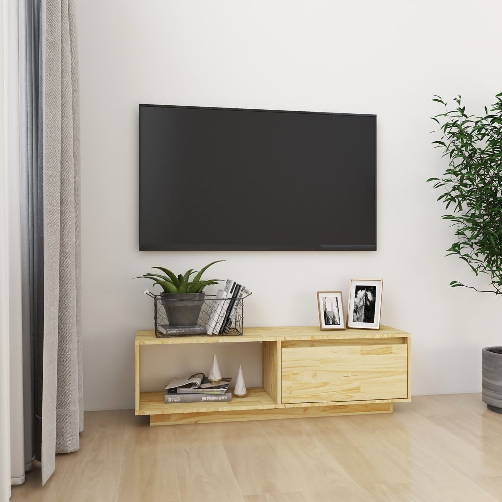 VidaXL Tv-meubel 110x30x33,5 cm massief grenenhout