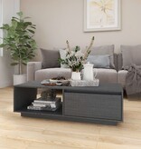 VidaXL Salontafel 110x50x33,5 cm massief grenenhout grijs