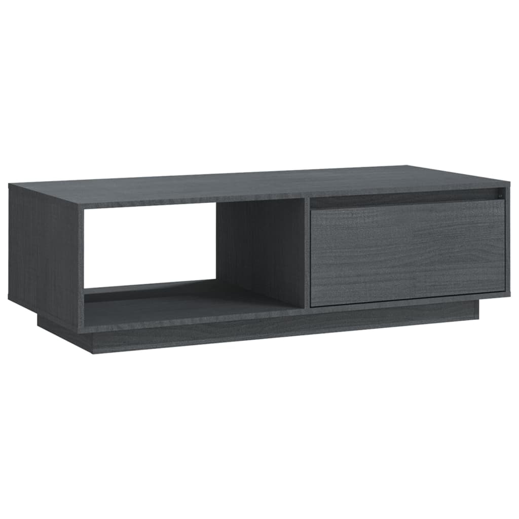 VidaXL Salontafel 110x50x33,5 cm massief grenenhout grijs
