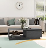VidaXL Salontafel 110x50x33,5 cm massief grenenhout grijs