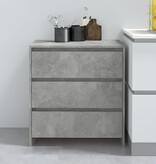 VidaXL Dressoir 70x41x75 cm bewerkt hout betongrijs